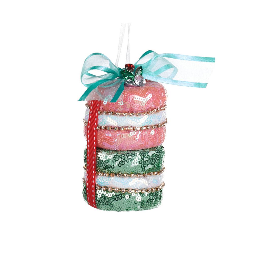 Ornament macarons/gogoasa cu paiete, multicolor, 11 cm - SIMONA'S Christmas