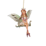 Ornament zana pe frunza/ciuperca, verde, 10 cm - SIMONA'S Christmas