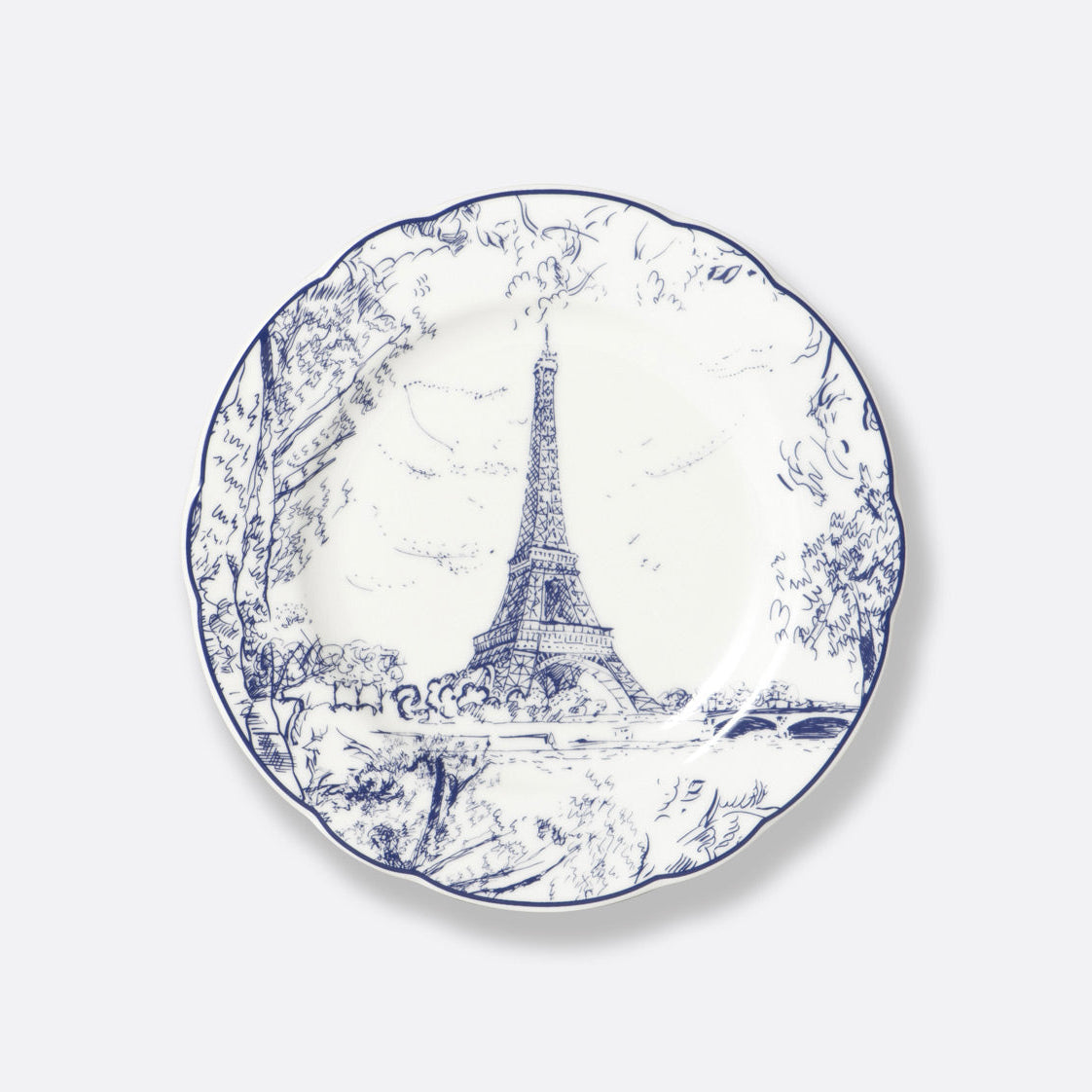 Set 2 farfurii bread and butter, 16 cm, Tout Paris Bleu Nuit - BERNARDAUD