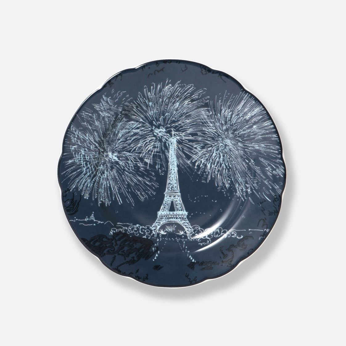 Set 2 farfurii bread and butter, 16 cm, Tout Paris Bleu Nuit - BERNARDAUD