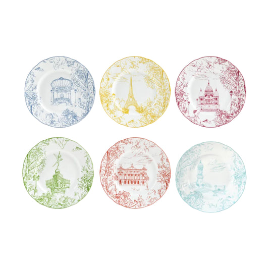 Set 6 farfurii pentru desert, 21 cm, Tout Paris - BERNARDAUD