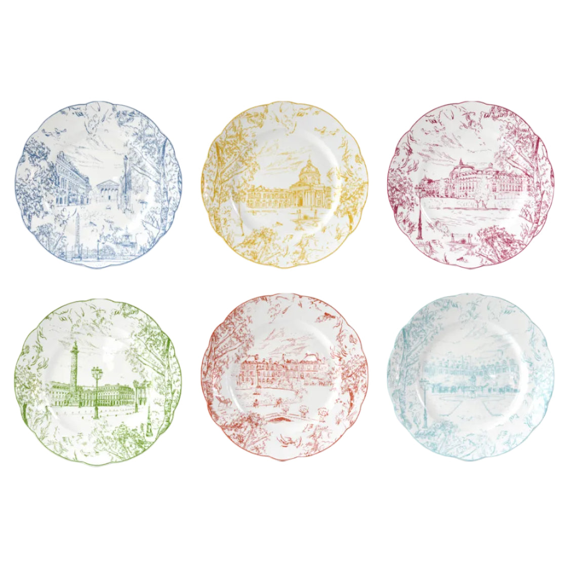 Set 6 farfurii pentru cina, 27 cm, Tout Paris - BERNARDAUD