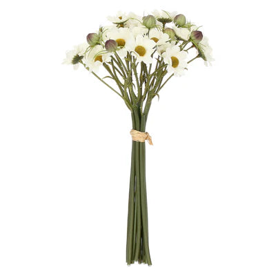 Buchet decorativ de flori Margarete, alb, Ilmazzolino - SIMONA'S COLLECTION