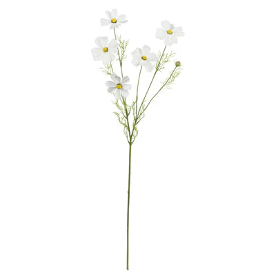 Ramura decorativa flori, alb, 78 cm, Cosmea - SIMONA'S COLLECTON