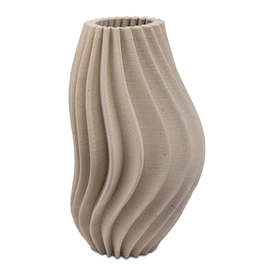 Vaza din portelan, Lino, grej, 32 cm - SIMONA'S COLLECTION