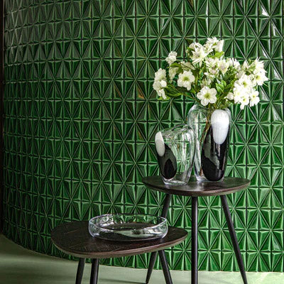 Vaza din sticla, alb-negru, 36.5 cm, Inchiostro - SIMONA'S COLLECTION