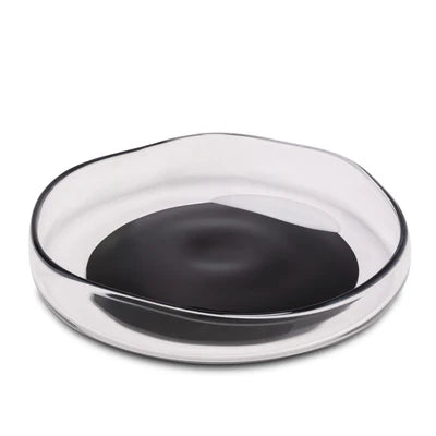 Vas central din sticla, 31.5 cm, Inchiostro - SIMONA'S COLLECTION