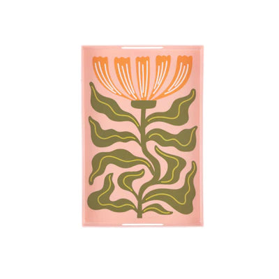 Tava decorativa, M, roz, Florigrafia - SIMONA'S COLLECTION
