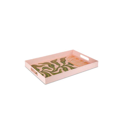 Tava decorativa, M, roz, Florigrafia - SIMONA'S COLLECTION