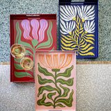 Tava decorativa, L, rosu, Florigrafia - SIMONA'S COLLECTION
