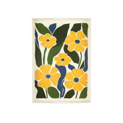 Tava decorativa, L, ivory, Florigrafia - SIMONA'S COLLECTION