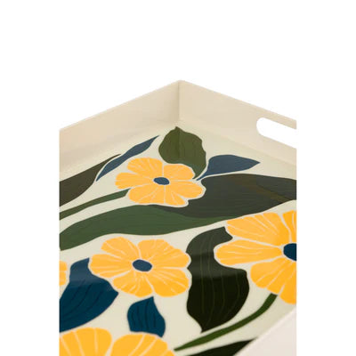Tava decorativa, L, ivory, Florigrafia - SIMONA'S COLLECTION