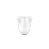Vaza din sticla, alb, M, 21 cm, Tempo - SIMONA'S COLLECTION