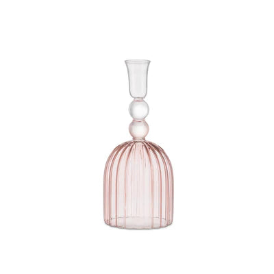 Sfesnic din sticla, roz, 17.5 cm, Giselle - SIMONA'S COLLECTION