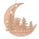 Ornament pentru brad cu ren, auriu, 12 cm, Reindeer Forest - Simona's Christmas