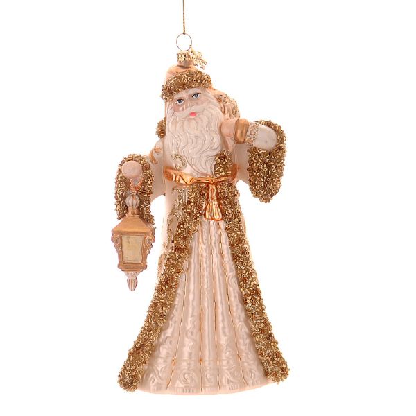 Ornament pentru brad, Mos Craciun, 22 cm, auriu - Simona's Christmas