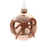 Glob din sticla cu funda, auriu, 10 cm, Shashi - Simona's Christmas