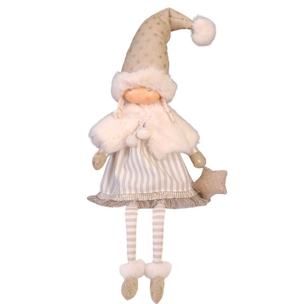 Decoratiune papusa, crem, 60cm, Lisabetha - Simona's Christmas