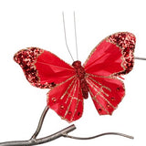Ornament pentru brad, fluture, rosu 13 cm, Assyn  - Simona's Christmas