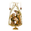 Sfesnic decorativ cu scena nasterii, 115 cm, auriu  - Simona's Christmas