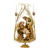 Sfesnic decorativ cu scena nasterii, 115 cm, auriu  - Simona's Christmas