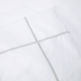 Lenjerie de pat 180x200, percal, 4 piese, Athena Silver - YVES DELORME