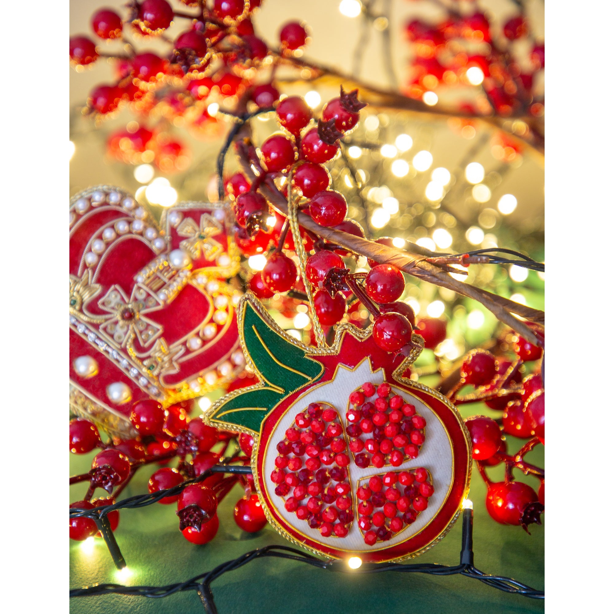 Ornament pentru brad, Il Natale Del Re Pomegranate - BACI MILANO