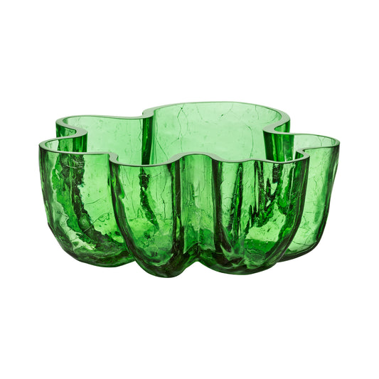 Bol decorativ, Green, 25 cm, Crackle by Asa Jungnelius - KOSTA BODA