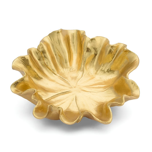 Bol decorativ Lotus Leaf, auriu, 25 cm, Iltesoro - SIMONA'S COLLECTION