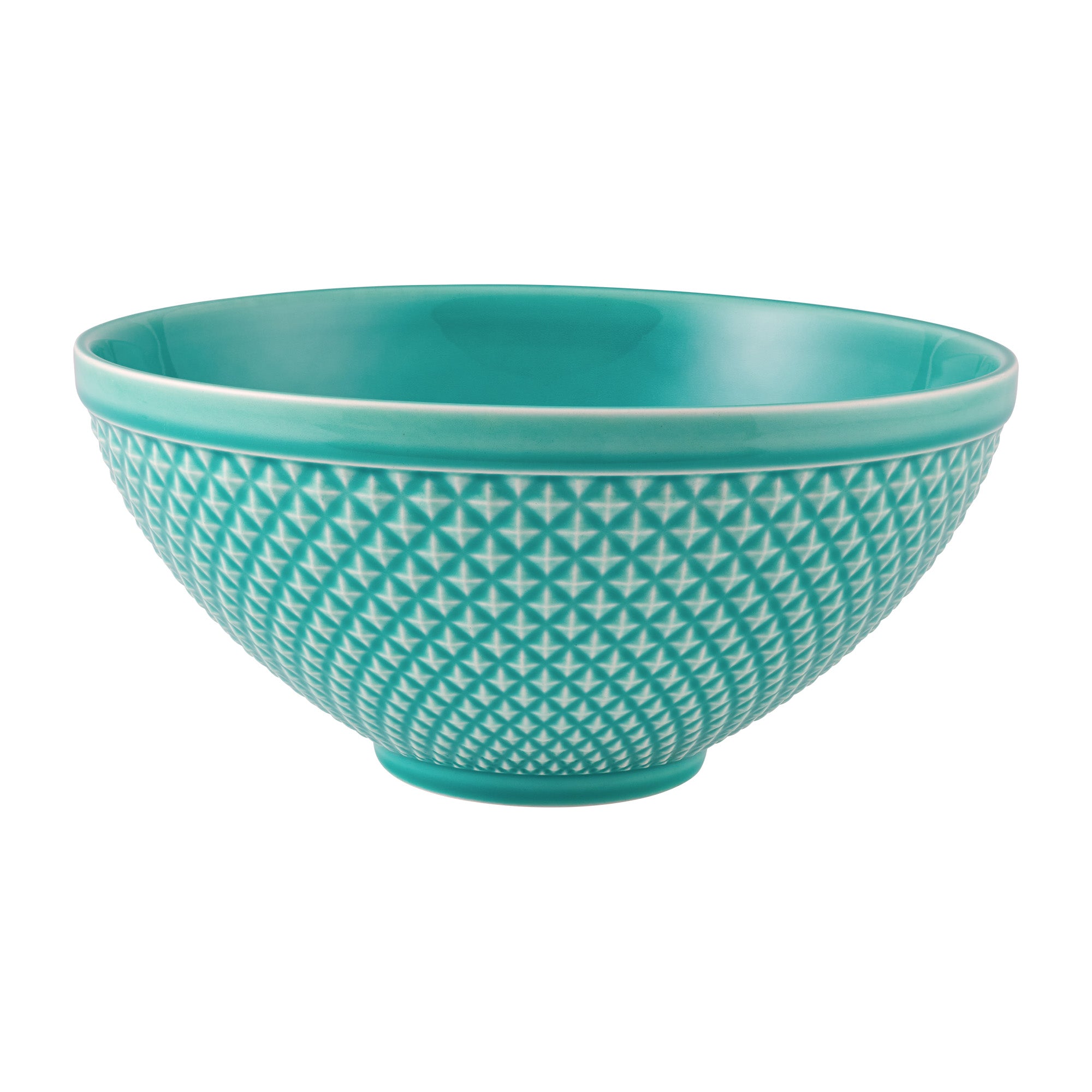 Bol pentru salata, turcoaz, 25 cm, Bicos - BORDALLO PINHEIRO