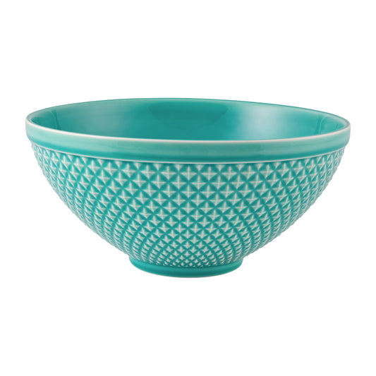 Bol pentru salata, turcoaz, 25 cm, Bicos - BORDALLO PINHEIRO