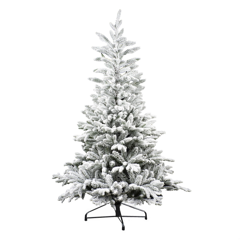 Brad artificial Flocked Renfrew, alb, 150 cm  - SIMONA'S CHRISTMAS
