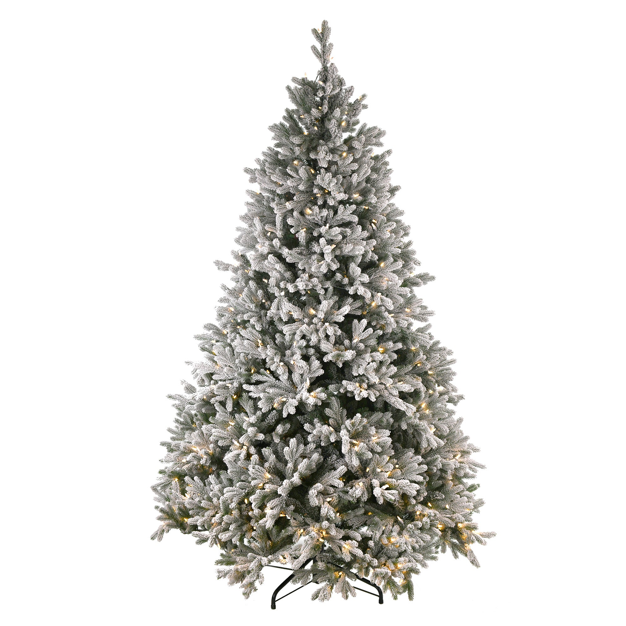 Brad artificial Snowed Paisley, alb, 750 leduri, 228 cm  - SIMONA'S CHRISTMAS