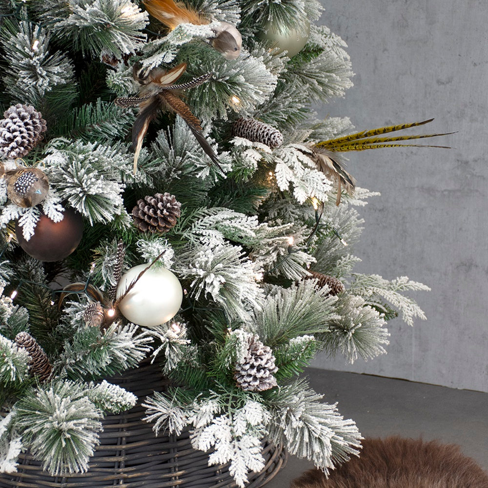 Brad artificial Snowy Falkirk, verde, 213 cm  - SIMONA'S CHRISTMAS