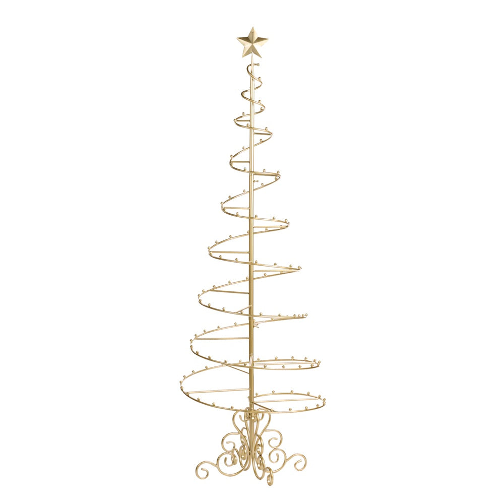 Brad decorativ Swirl metalic, auriu, 180 cm - SIMONA'S CHRISTMAS