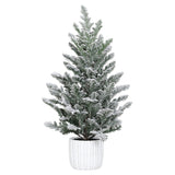 Bradut inzapezit in ghiveci, verde, 65 cm - SIMONA'S CHRISTMAS