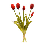 Buchet decorativ lalele, rosu, 40 cm - SIMONA'S COLLECTION