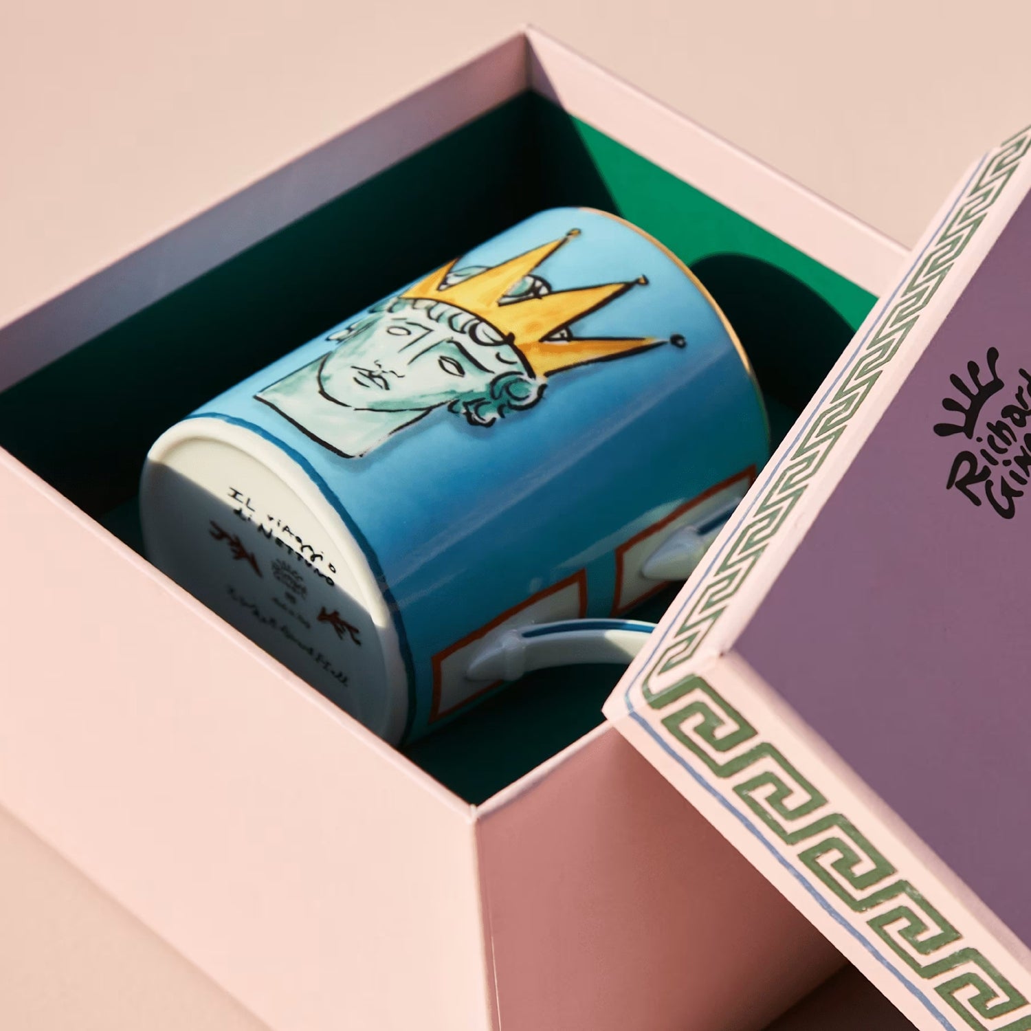 Cana din portelan, 365 ml, Il Viaggio di Nettuno Sea Blue - GINORI 1735