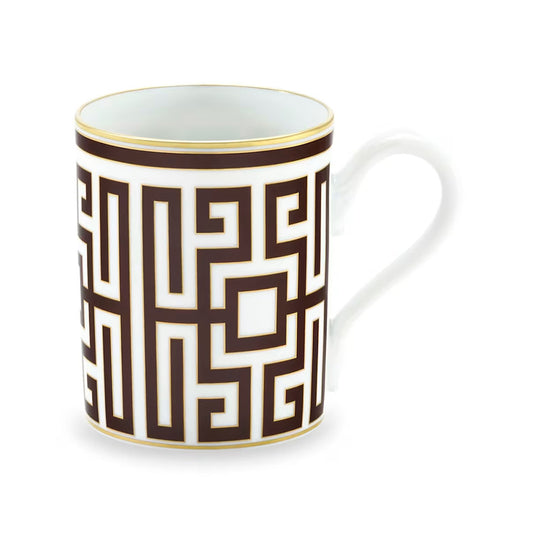 Cana din portelan, 365 ml, Labirinto Ebano - GINORI 1735