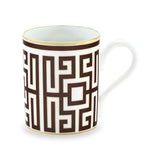 Cana din portelan, 365 ml, Labirinto Ebano - GINORI 1735