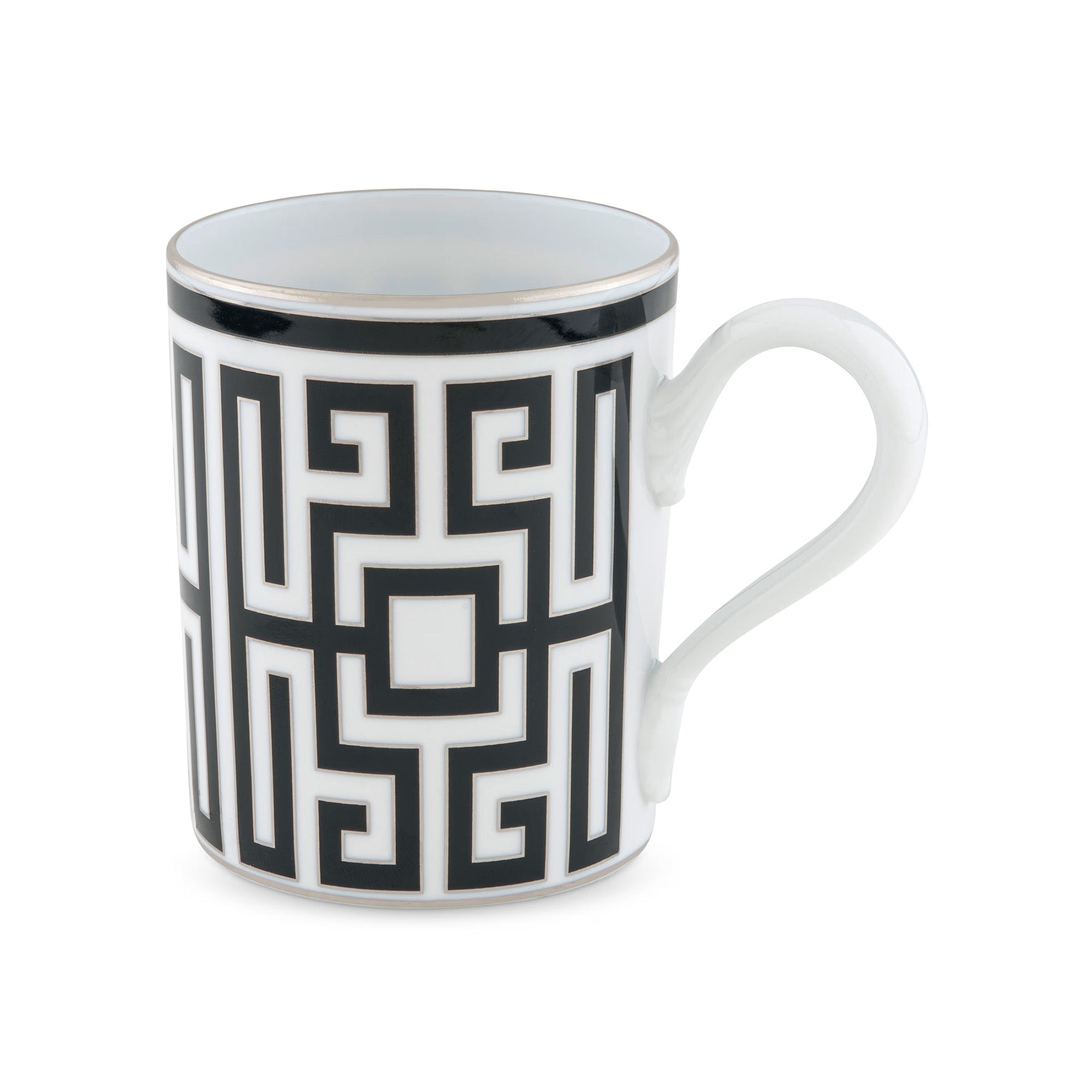 Cana din portelan, 365 ml, Labirinto Nero - GINORI 1735