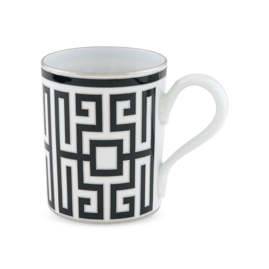Cana din portelan, 365 ml, Labirinto Nero - GINORI 1735