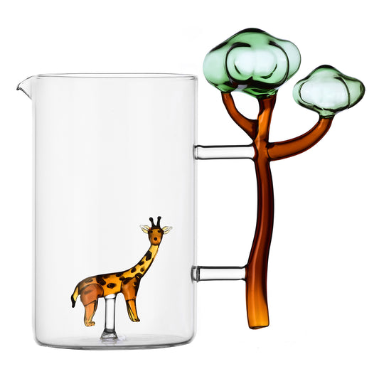 Carafa din sticla, 1.5 L, Giraffe and Baobab, Savannah by Alessandra Baldereschi - ICHENDORF