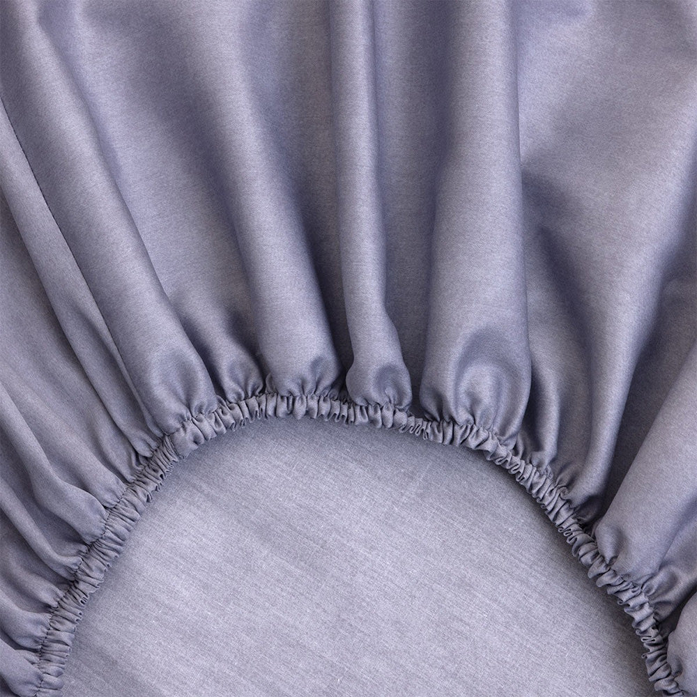 Lenjerie de pat 160x200, satin, 4 piese, Brume - YVES DELORME