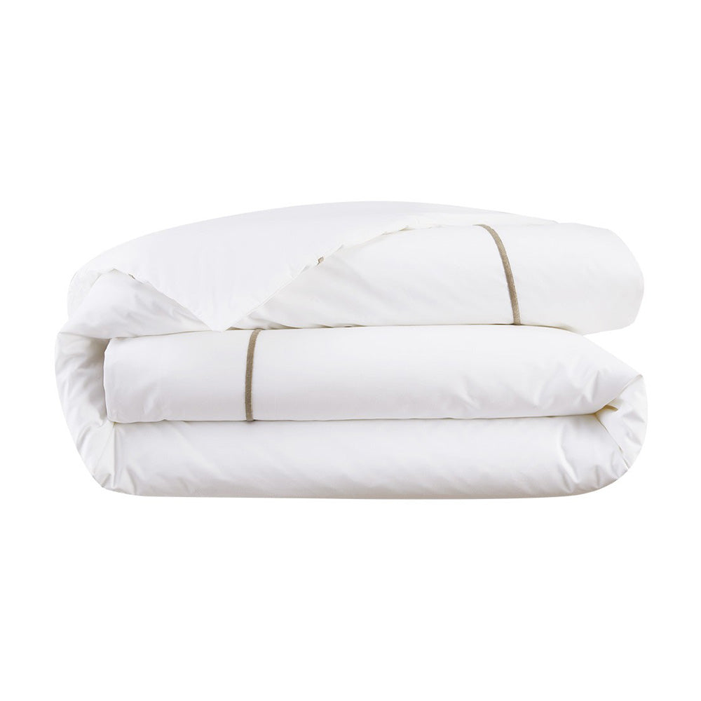 Lenjerie de pat 180x200, percal, 4 piese, Athena Pierre - YVES DELORME