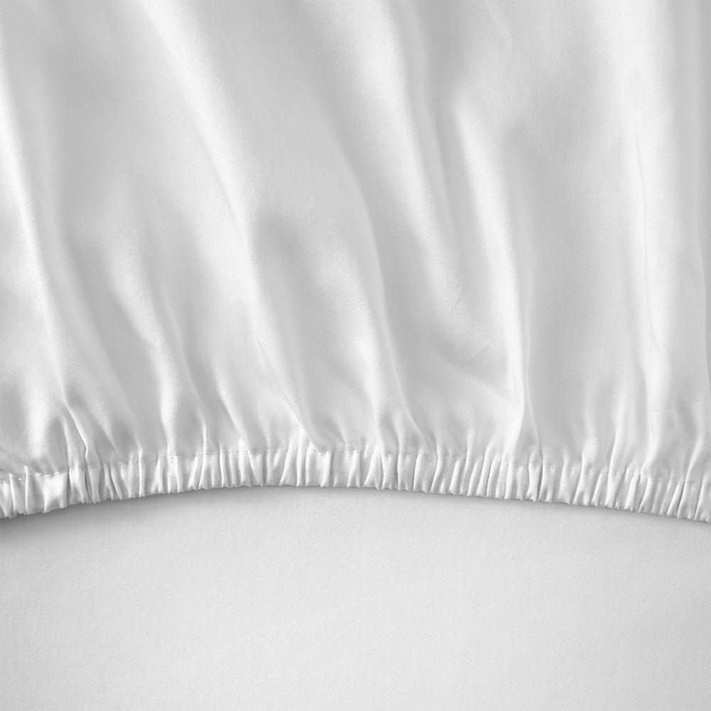 Lenjerie de pat 200x200, satin, 4 piese, Colisee Blanc - YVES DELORME