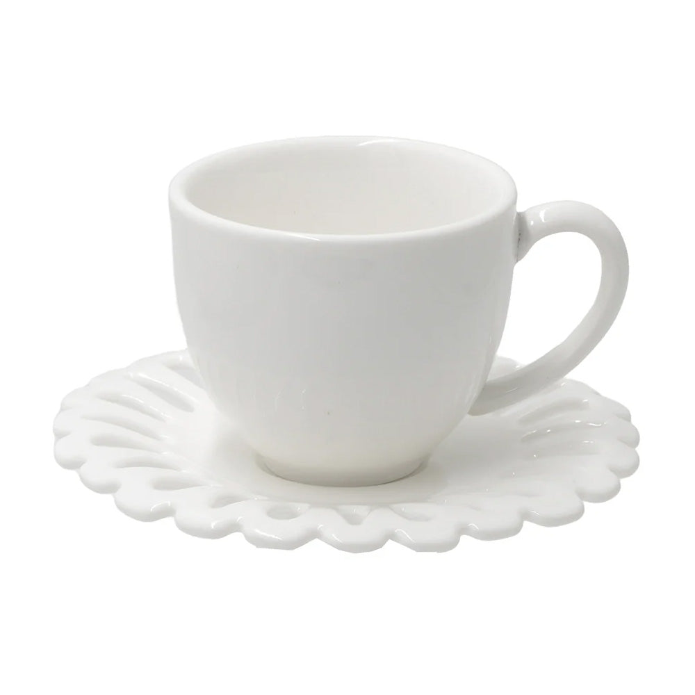 Ceasca pentru cafea si farfurie, 100 ml, Giulietta - LA PORCELLANA BIANCA