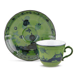 Ceasca pentru cafea si farfurie, 120 ml, Oriente Italiano Malachite - GINORI 1735