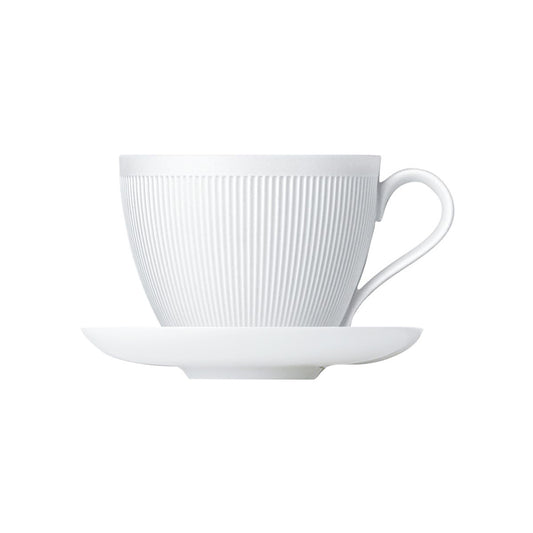 Ceasca pentru cafea si farfurie, Stella satin white - SIEGER by FURSTENBERG