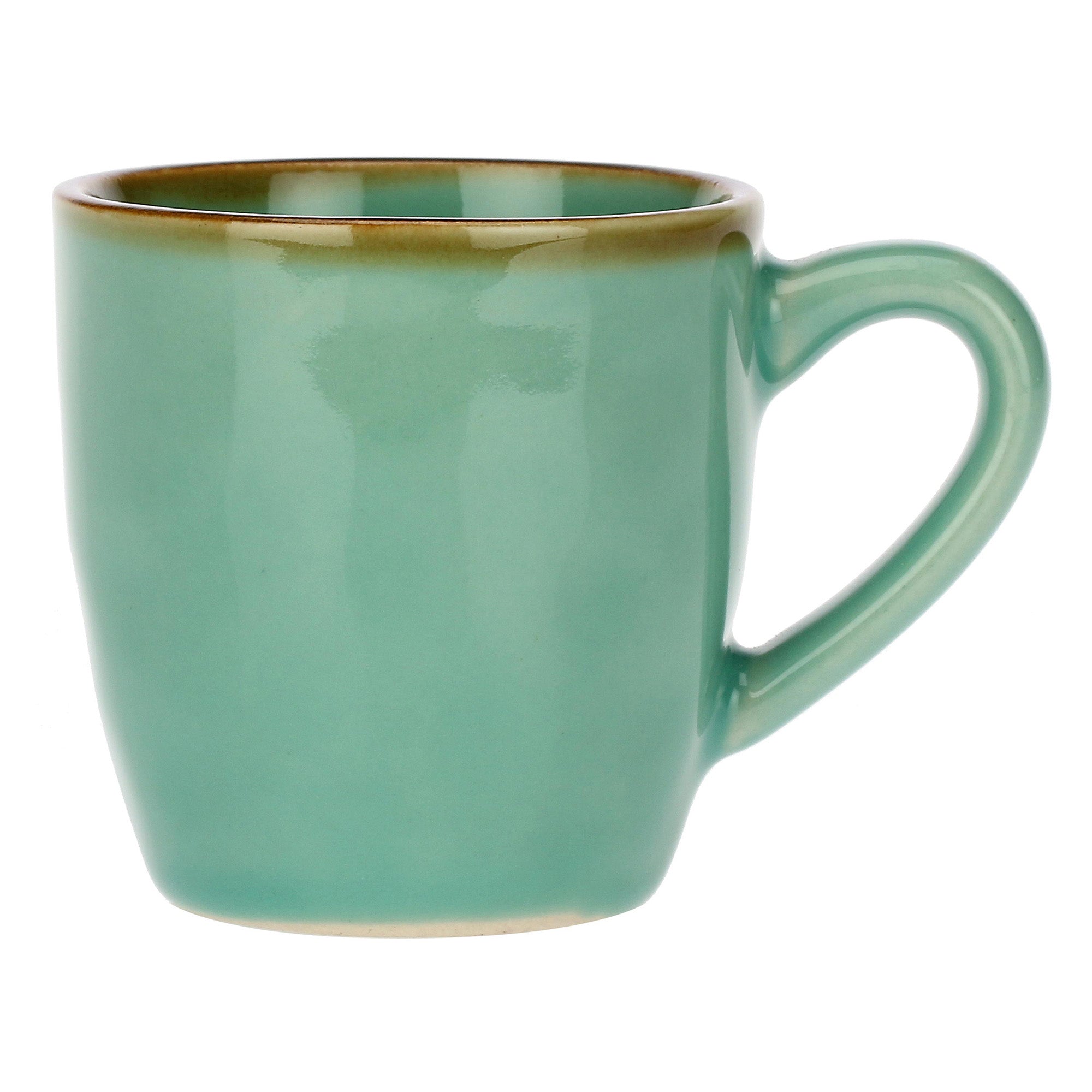 Ceasca pentru cafea si farfurie, verde aqua, 90 ml, Concerto - SIMONA'S COLLECTION